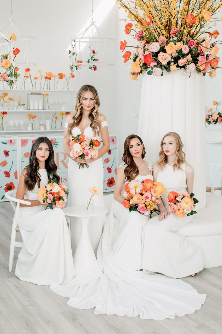 Mint Room Studios | WedLuxe Editorial | Playful Poppies | Fancy Face