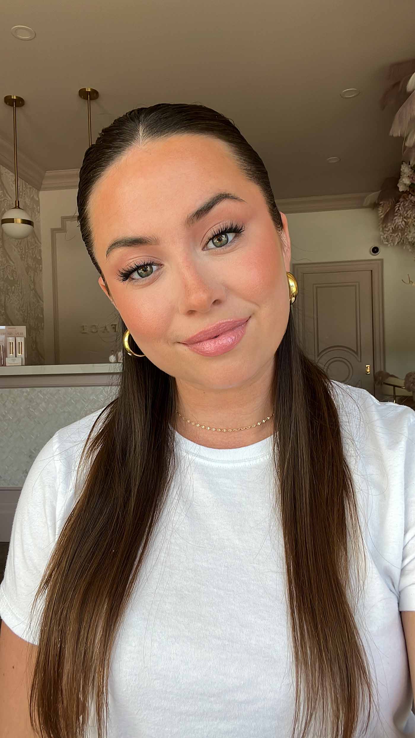 Hannah wearing the Fancy Face Wake Up Call Concealer