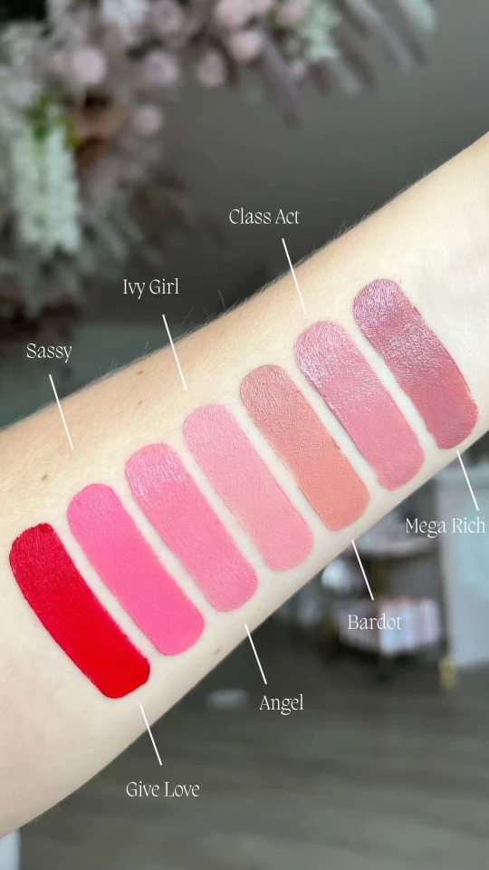 Lipstick swatches